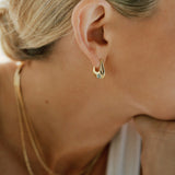 Lucy Williams Arco Small Hoop Earrings - Gold