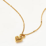 Mini Ridge Heart Necklace