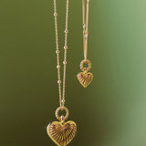 Mini Ridge Heart Necklace