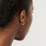 Twisted Helical Huggie Earrings - Gold