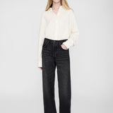 Manon Baggy Wide-Leg Jean - Dark Stone Grey