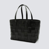 Japan Woven Leather Tote - Black