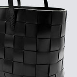 Japan Woven Leather Tote - Black