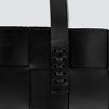 Japan Woven Leather Tote - Black