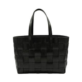 Japan Woven Leather Tote - Black