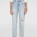 Kate Straight Leg Ankle Jean - Destructed Bleached Blue