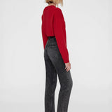 Lee Crew Neck Cashmere Sweater - Scarlet Red