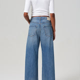 Ayla Raw Hem Baggy Crop Jean - Solano