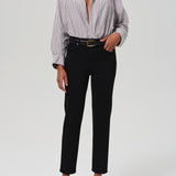 Caia High Straight Leg Jean - Plush Black