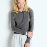 Gamipy Long Sleeve Round Neck T-Shirt - Steel Grey