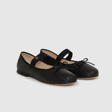 Jolie Leather Flats - Black