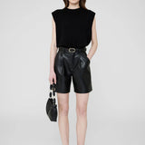 Jolie Leather Flats - Black