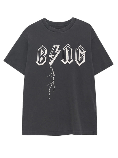 ANINE BING Bing Bolt Cotton Tee Washed Black Shop Label