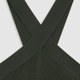 Brea Crisscross Neck Top - Dark Olive
