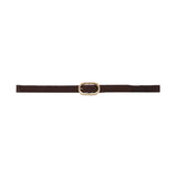 Small Signature Link Belt - Dark Brown With Gold