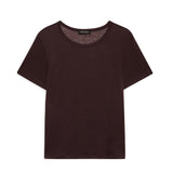 Sylvie Wool-Blend Tee - Dark Brown