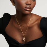 Leaf Charm Choker - Gold