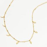 Leaf Charm Choker - Gold