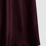 Bar Silk Skirt - Bordeaux