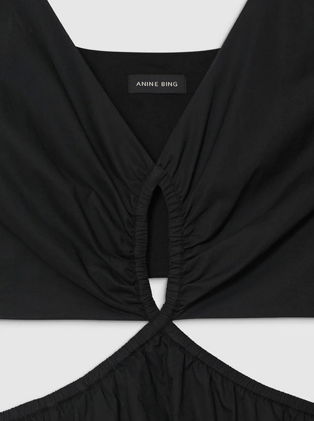 Dione Cotton Dress - Black