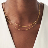 Double Chain Necklace - Gold