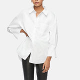 Mika Oversized Cotton Shirt - White