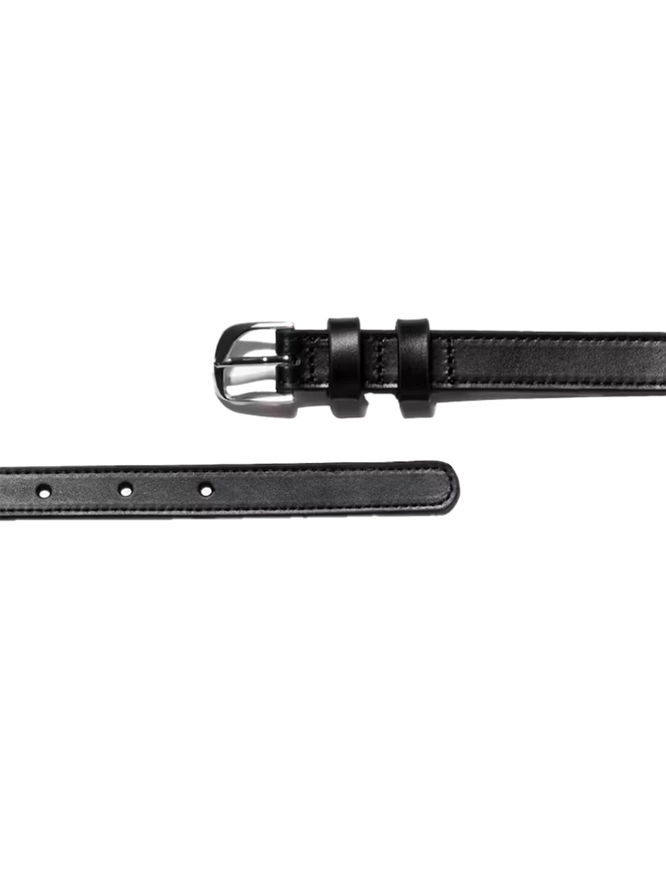 Petit Twist Leather Buckle Belt - Noir – Shop-Label