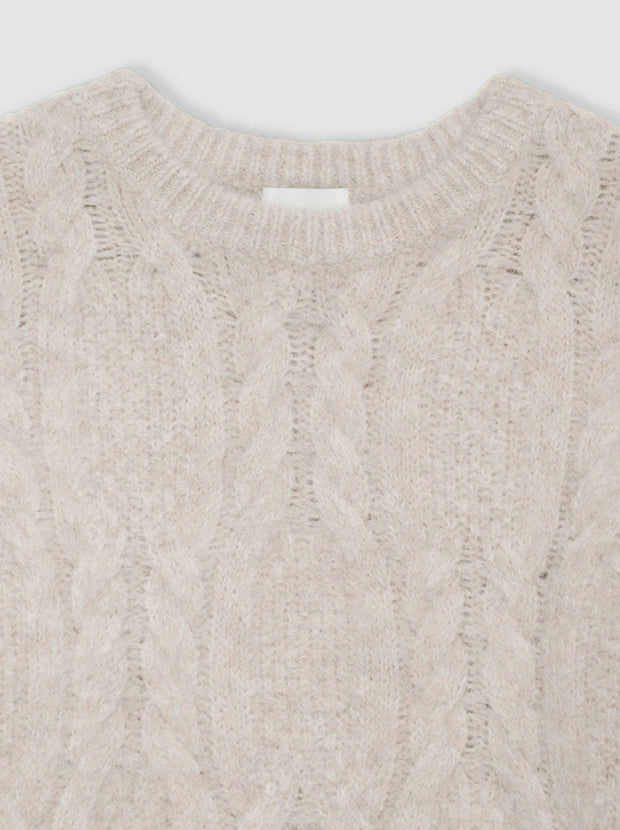 Marisol Alpaca-Blend Sweater - Light Oat