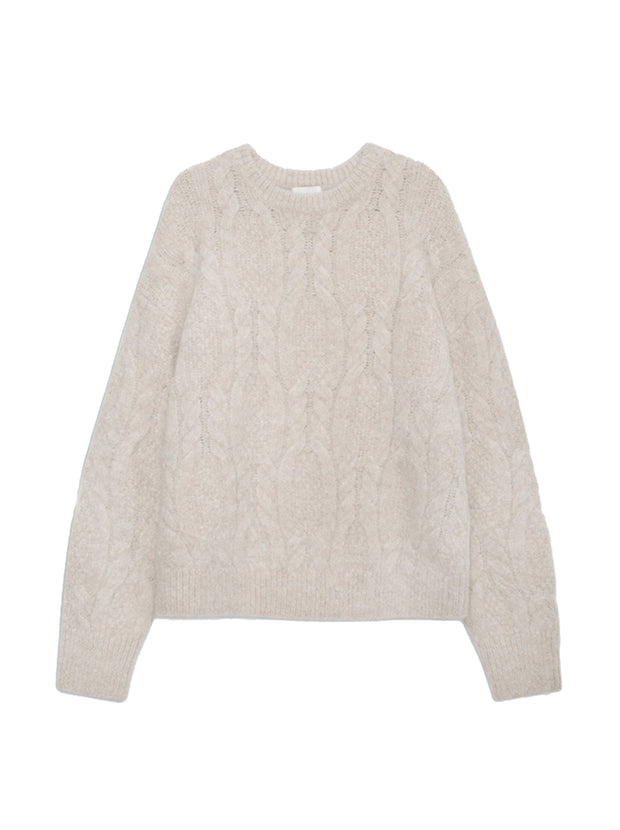 Marisol Alpaca-Blend Sweater - Light Oat