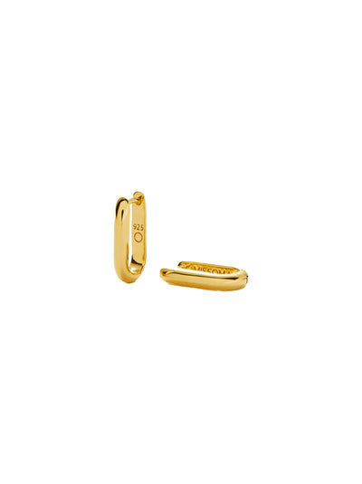 Classic Ovate Hoop Earrings - Gold