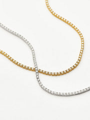 Classic Tennis Necklace - Gold