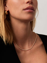 Classic Tennis Necklace - Gold