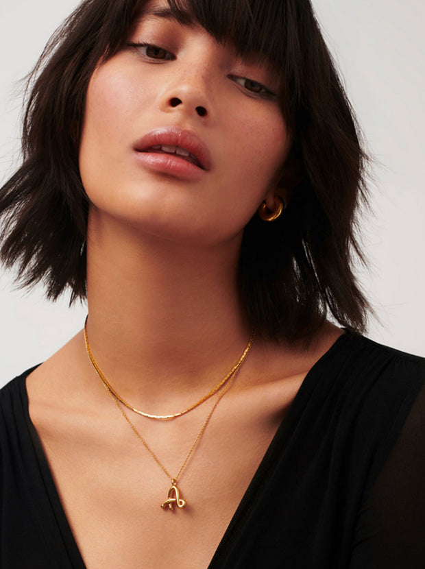 Lucy Williams Cobra Snake Chain Necklace - Gold