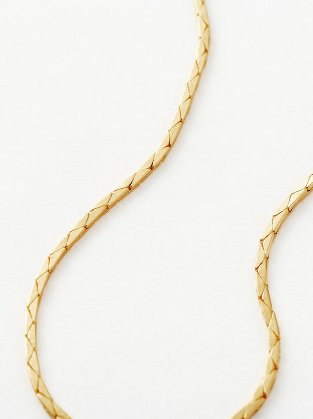 Lucy Williams Cobra Snake Chain Necklace - Gold