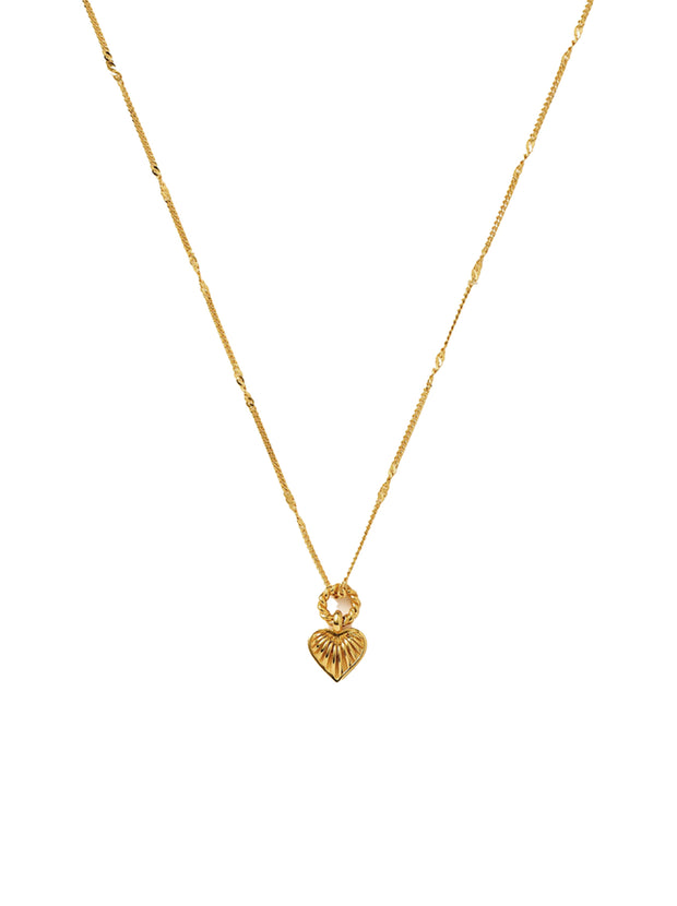 Mini Ridge Heart Necklace