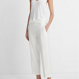 Mid-Rise Tapered Pull On Pant - Off White