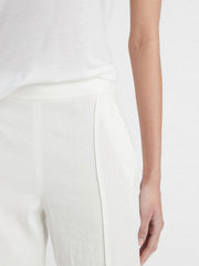 Mid-Rise Tapered Pull On Pant - Off White