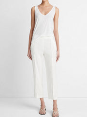 Mid-Rise Tapered Pull On Pant - Off White