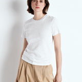 Sonoma Fitted Cotton T-Shirt - Blanc