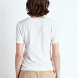 Sonoma Fitted Cotton T-Shirt - Blanc