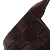 Castello Woven Leather Bag - Dark Brown