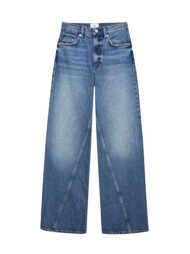 Brie Wide Leg Jean - Aegean Blue