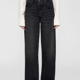 Manon Baggy Wide-Leg Jean - Dark Stone Grey