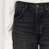 Manon Baggy Wide-Leg Jean - Dark Stone Grey