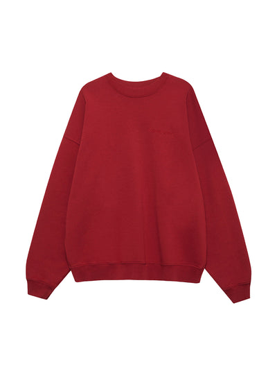 Miles Oversized Sweatshirt - Washed Red