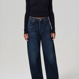 Ayla Baggy Cuffed Crop Jean - Costa Brava