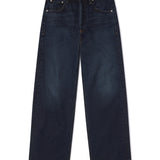 Ayla Baggy Cuffed Crop Jean - Costa Brava