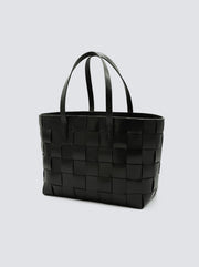 Japan Woven Leather Tote - Black