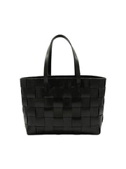 Japan Woven Leather Tote - Black