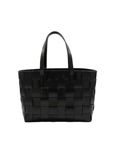 Japan Woven Leather Tote - Black